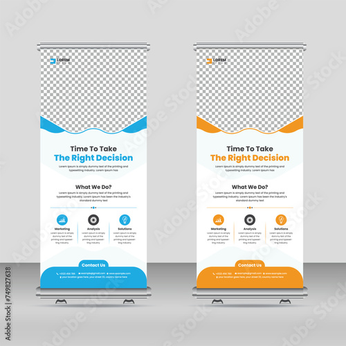 corporate roll up banner design template for a business photo