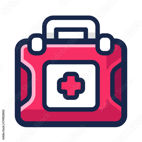 First Aid Kit Color Outline Icon