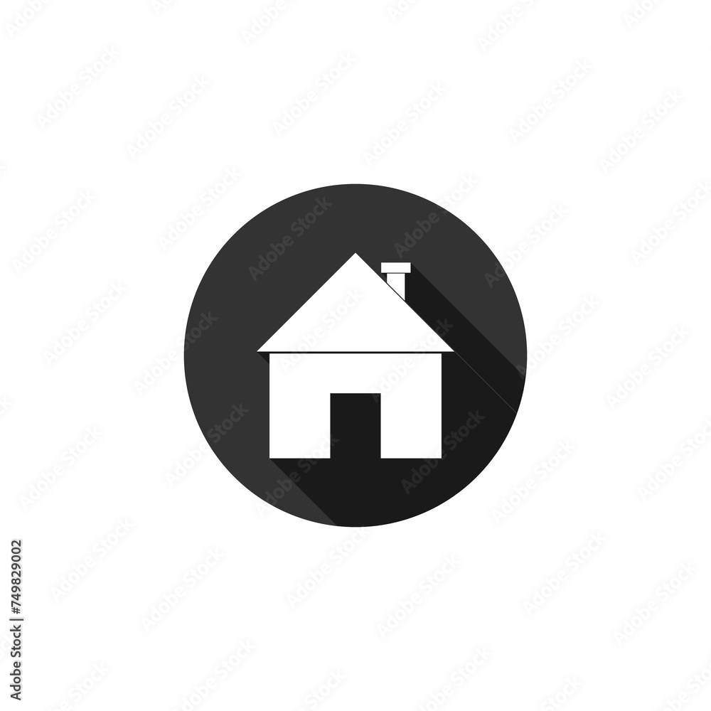 Button icon of a house icon isolated on transparent background Button icon of a house icon isolated on transparent background