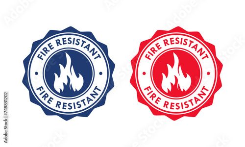 Fire resistant design logo template illustration