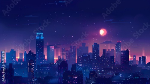 Soft Glow: City Skyline