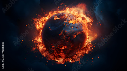 burning earth in fire © Noah