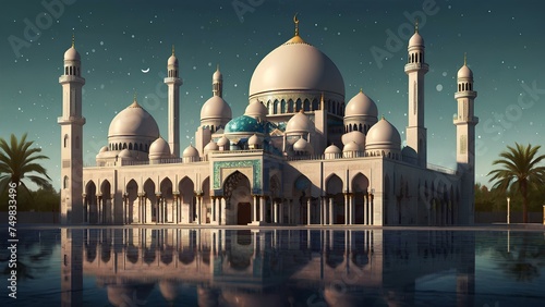 architecture design of Muslim mosque Ramadan 