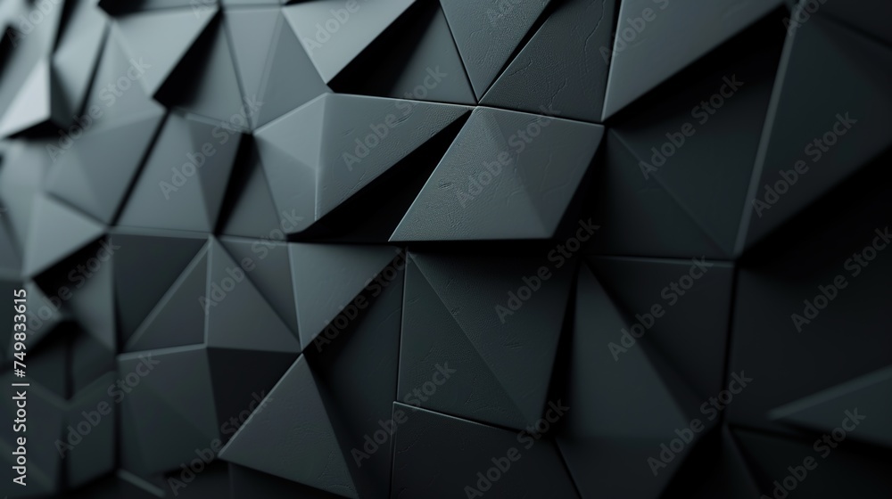 abstract black triangle backdrop. - obrazy, fototapety, plakaty 