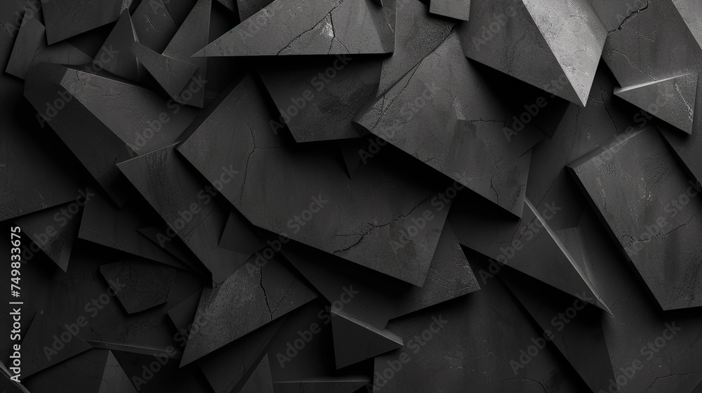 abstract black triangle backdrop. - obrazy, fototapety, plakaty 