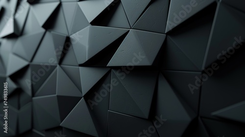 abstract black triangle backdrop.