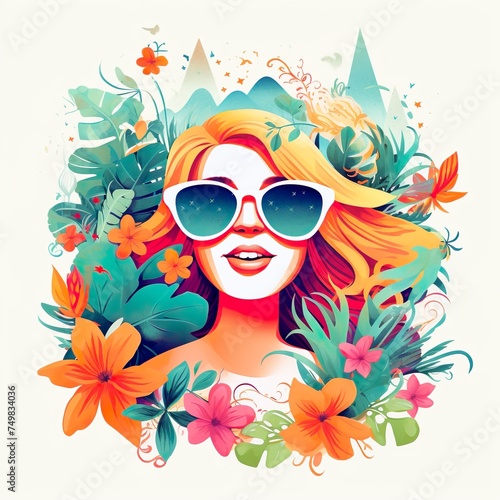 A vibrant and colorful summer illustration