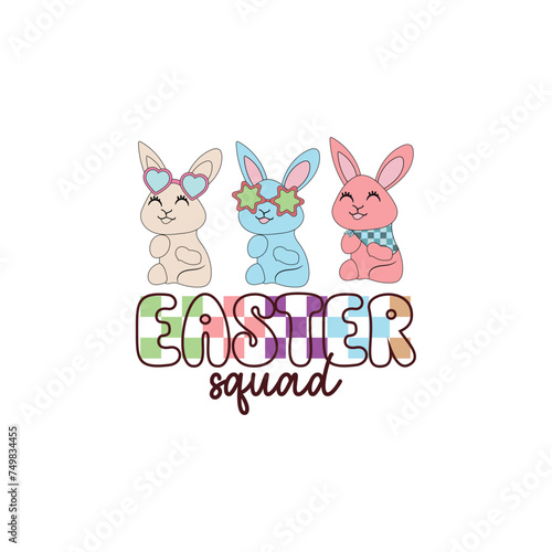 Happy Easter day  Easter squad  Easter day sublimation  easter vector
