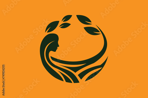 The editable Women and Leaves logo is very simple and suitable for SPA and reflexology companies