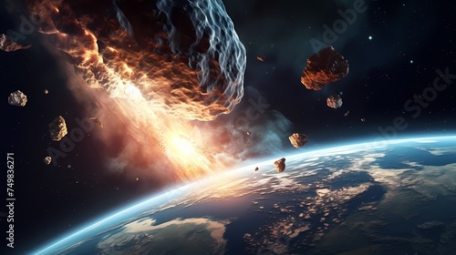 Giant Asteroid Burning Up In Earths Atmosphere
