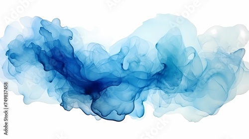 Beautiful blue blot of watercolor