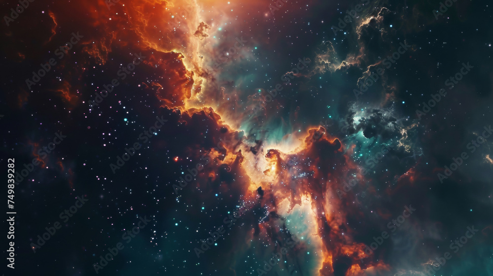 A breathtaking cosmic scene filled with stars and nebulae, evoking wonder.