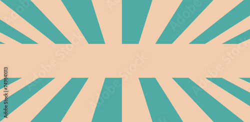 Blue vintage trendy retro Sunlight for background , Old paper pattern starburst , Circus poster or placard ,Vector illustration