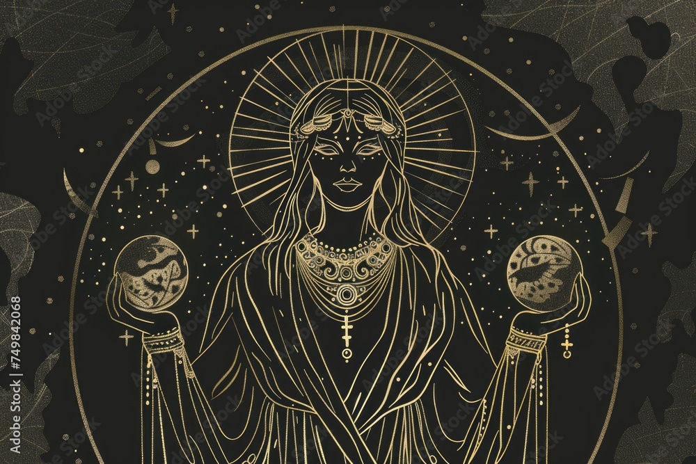 Fortune teller illustration Fortune teller illustration