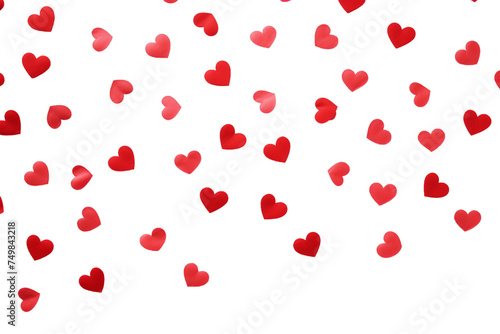 Hearts are positioned against a white background.