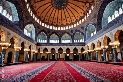 Beautiful mosque Islamic monument , Ramadan , mosque interior , exterior , peaceful place , mosque photo