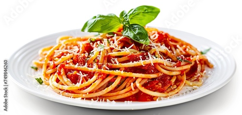 delicious spaghetti with spices