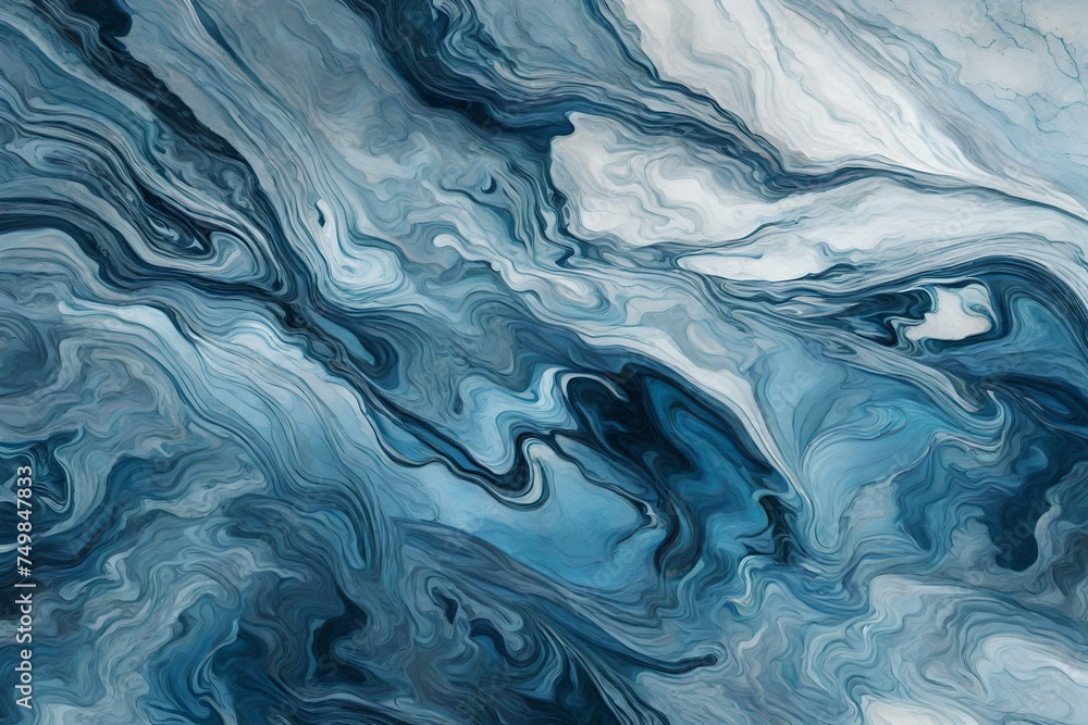 Fototapeta blue water surface generated by AI technology