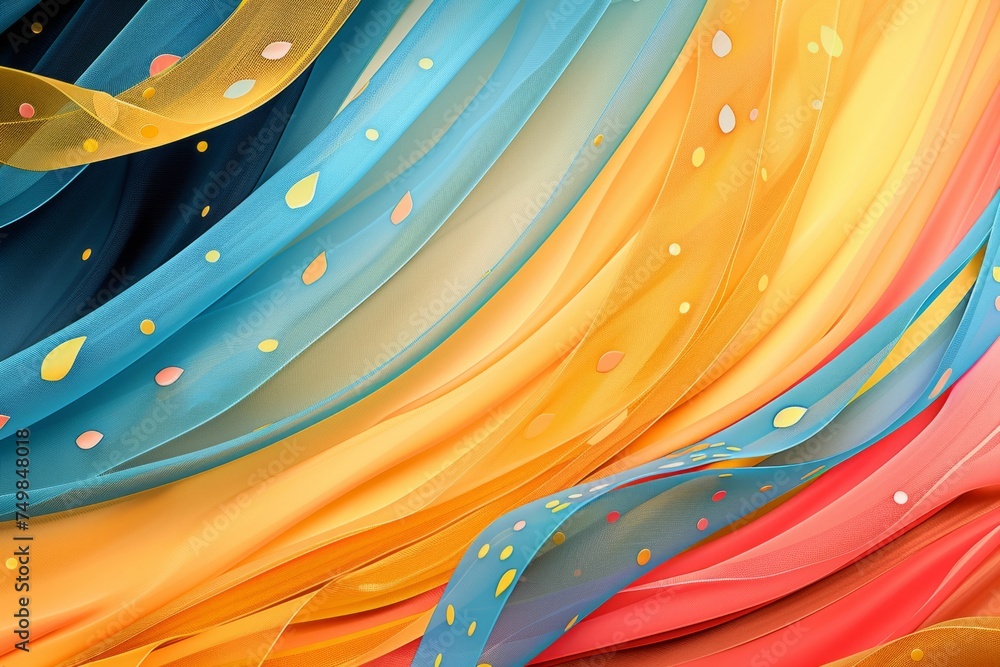 Fototapeta premium Colors of May, periwinkle blue, pastel pink and soft pastel yellow with space for your text fo awareness day in may