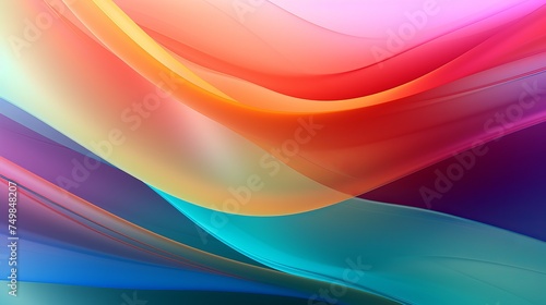 Digital Composition of Abstract Shapes Creating Colorful Background Texture