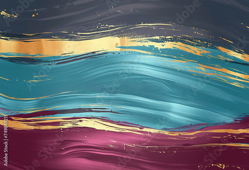 abstract waves texture with streaks of purple and gold background