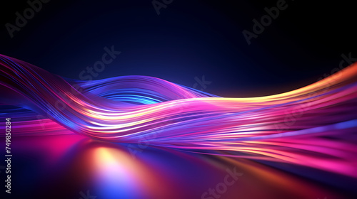 Modern stylish abstract design, 3D neon abstract background