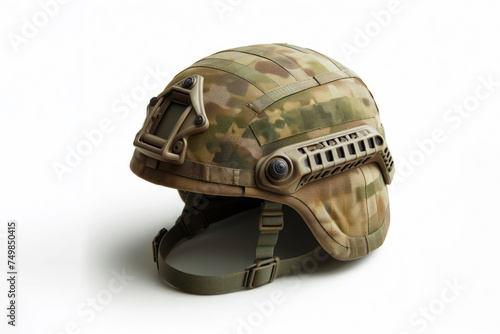 military helmet isolated on white background. ai generative