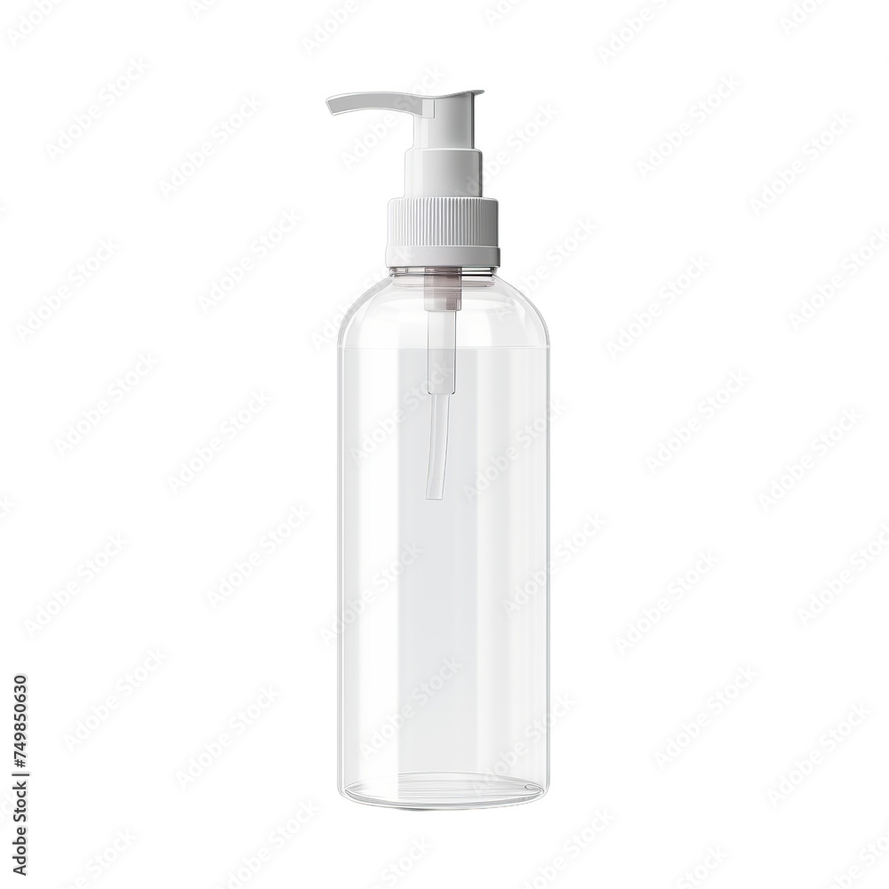A blank plastic pump bottle isolated on transparent background, png A blank plastic pump bottle isolated on transparent background, png