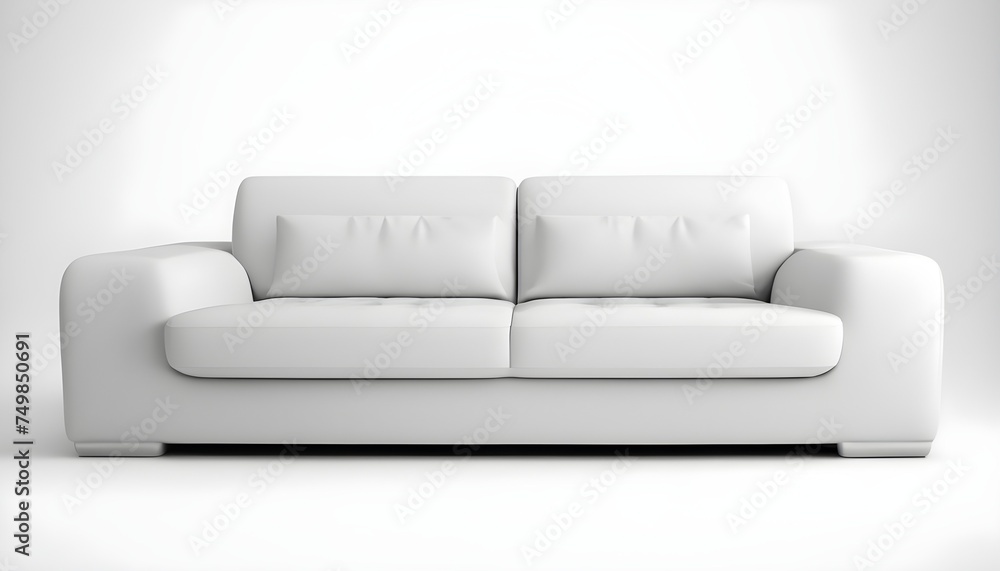 Fototapeta premium White sofa in a pure white room