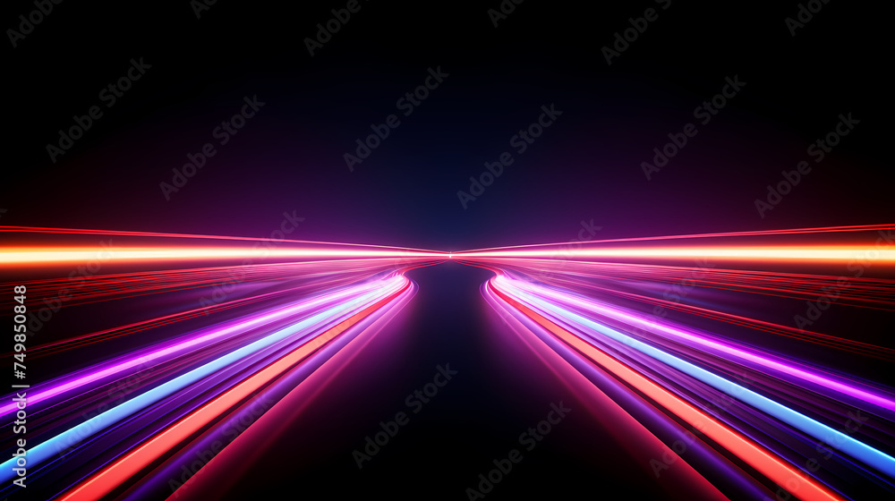 Fototapeta premium Modern stylish abstract design, 3D neon abstract background