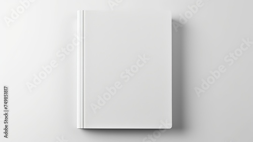 Realistic Blank Book Cover, Top View, Isolated. © Tahir