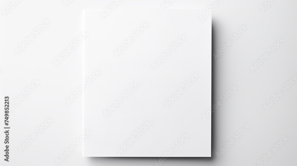 Top View of Blank Magazine Cover Isolated on White Background. Top View of Blank Magazine Cover Isolated on White Background.
