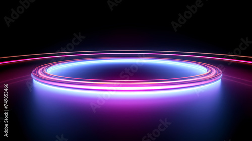 Modern stylish abstract design, 3D neon abstract background