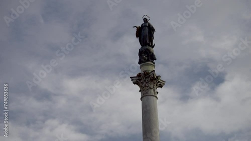 ROME, Italy. 11-11-2023. Via degli Annibaldi, Annibaldi Bridge.City of Rome. Slow motion 4K