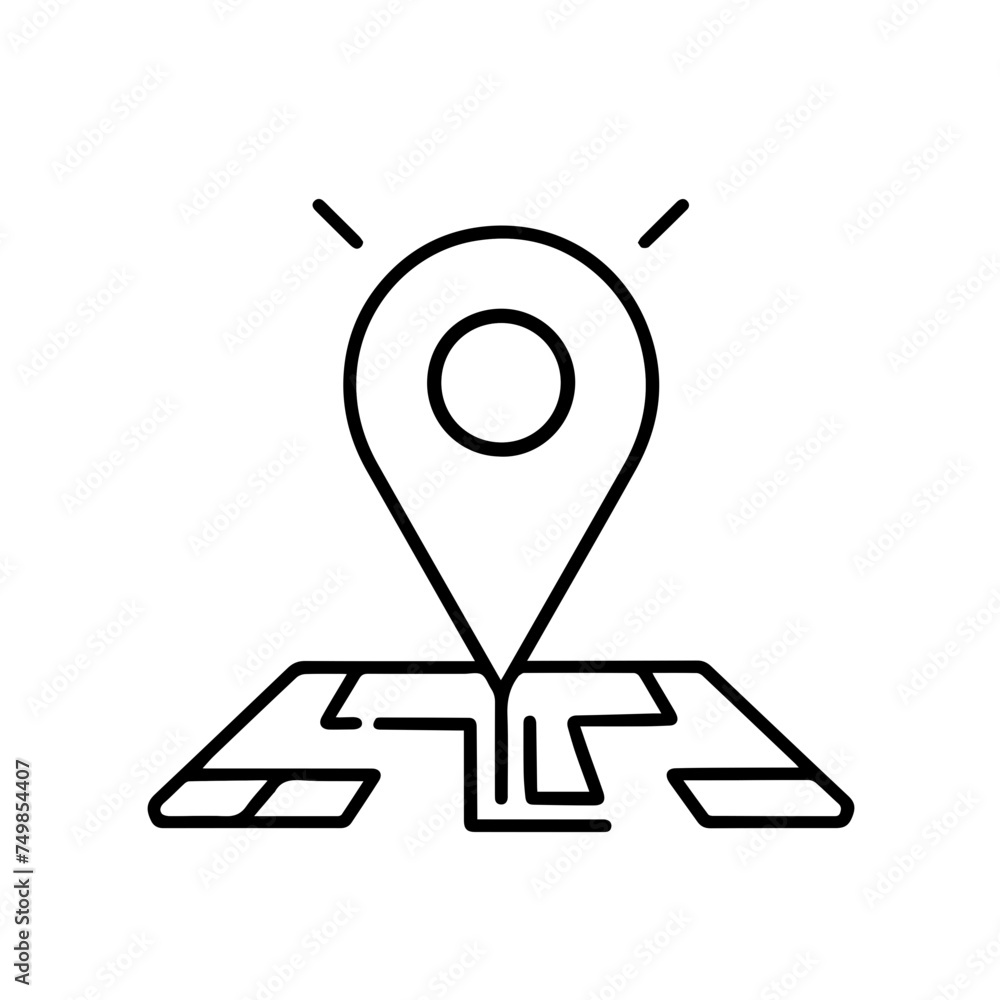 Map icon, vector Map icon, vector
