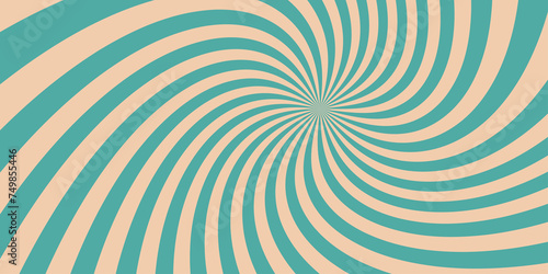 Blue vintage trendy retro Sunlight for background , Old paper pattern starburst , Circus poster or placard ,Vector illustration
