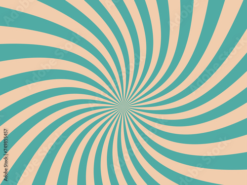 Blue vintage trendy retro Sunlight for background , Old paper pattern starburst , Circus poster or placard ,Vector illustration