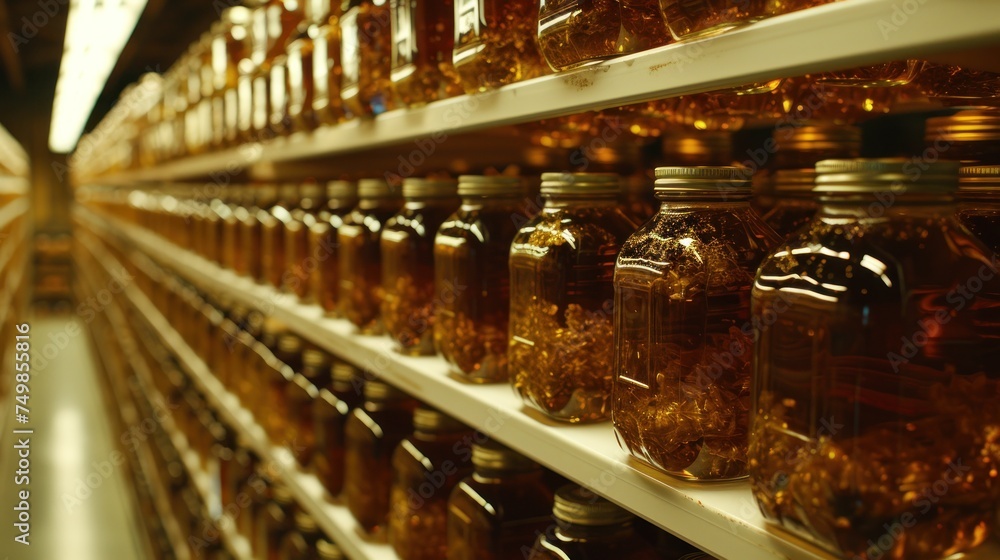 custom made wallpaper toronto digitala shelf filled with lots of bottles of different kinds of liquid in a room with shelves filled with bottles of different kinds of liquid.