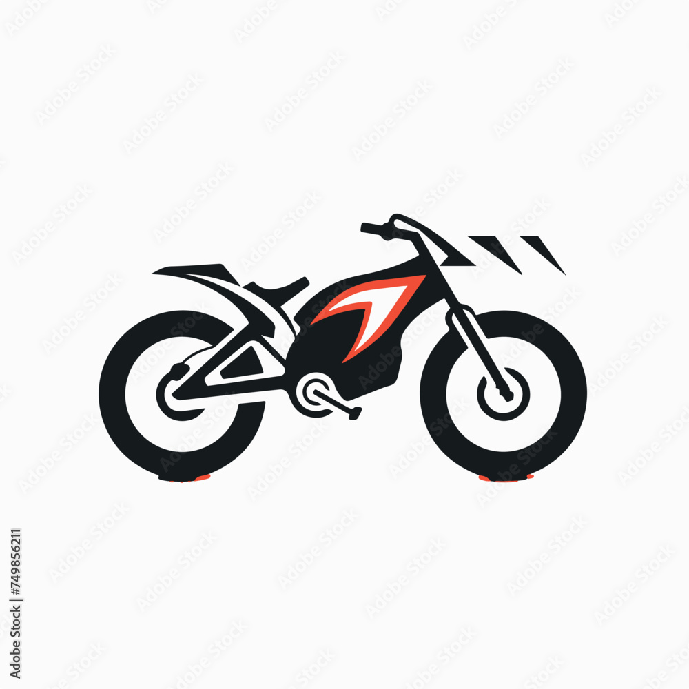 Electric bicycle in cartoon, doodle style. Image for t-shirt, web, mobile apps and ui. Isolated 2d vector illustration in logo, icon, sketch style, Eps 10. AI Generative