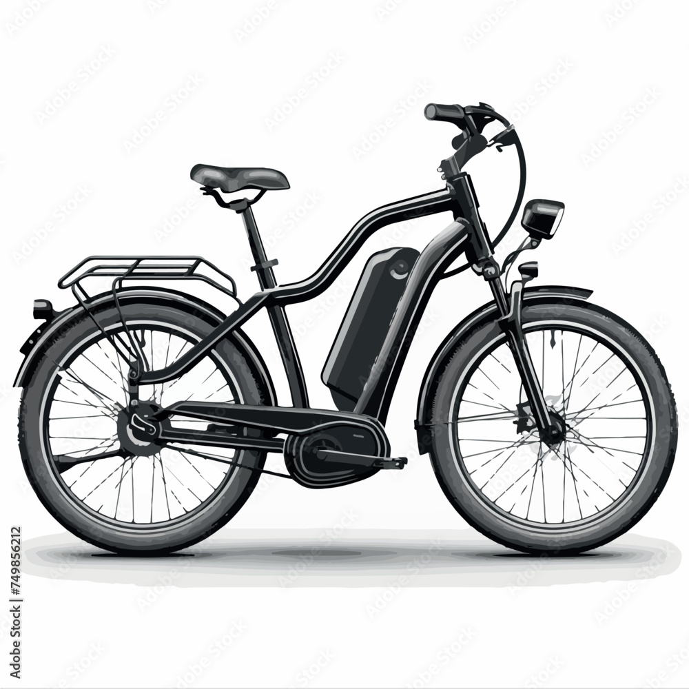 Electric bicycle in cartoon, doodle style. Image for t-shirt, web, mobile apps and ui. Isolated 2d vector illustration in logo, icon, sketch style, Eps 10. AI Generative Electric bicycle in cartoon, doodle style. Image for t-shirt, web, mobile apps and ui. Isolated 2d vector illustration in logo, icon, sketch style, Eps 10. AI Generative