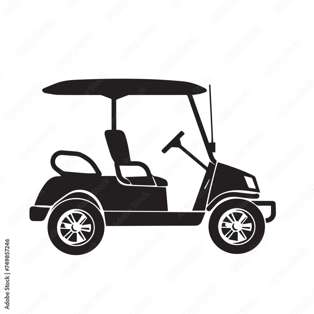 Golf cart in cartoon, doodle style . Image for t-shirt, web, mobile apps and ui. Isolated 2d vector illustration in logo, icon, sketch style, Eps 10, black and white. AI Generative Golf cart in cartoon, doodle style . Image for t-shirt, web, mobile apps and ui. Isolated 2d vector illustration in logo, icon, sketch style, Eps 10, black and white. AI Generative
