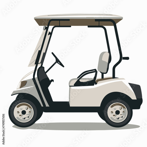 Golf cart in cartoon, doodle style. Image for t-shirt, web, mobile apps and ui. Isolated 2d vector illustration in logo, icon, sketch style, Eps 10. AI Generative