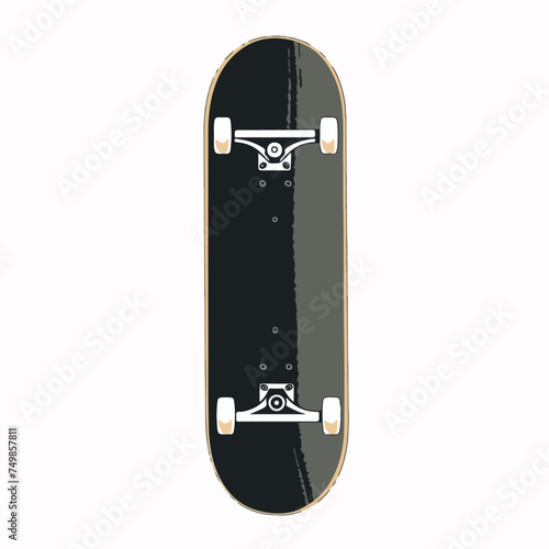 Skateboard in cartoon, doodle style. Image for t-shirt, web, mobile apps and ui. Isolated 2d vector illustration in logo, icon, sketch style, Eps 10. AI Generative