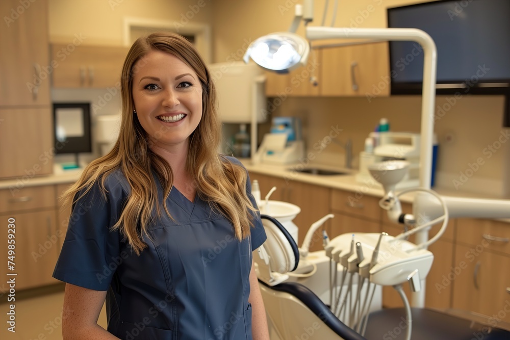 Dentist woman in dental clinic Dentist woman in dental clinic