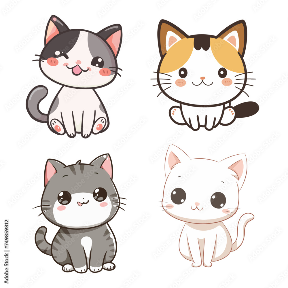 Kawaii Cats illustration Vector Bundle
Kawaii Cats illustration Vector Bundle