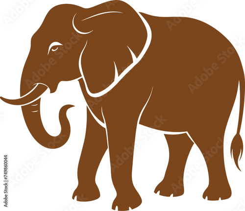 elephant silhouette illustration  elephant logo  elephant icon  African Wildlife Elephant Logo