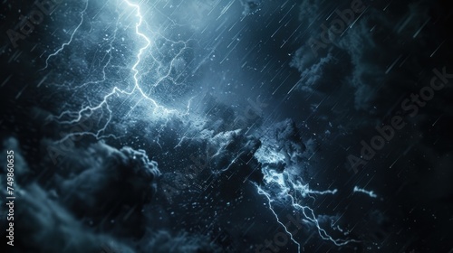 Thunderbolt pierces the darkness, its brilliance illuminating the night sky with an otherworldly glow