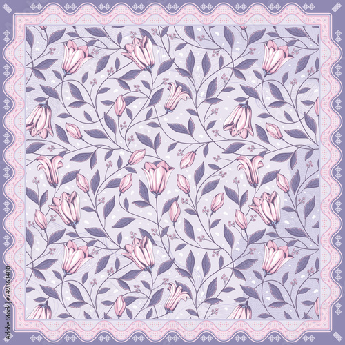 beautiful floral scarf design 13