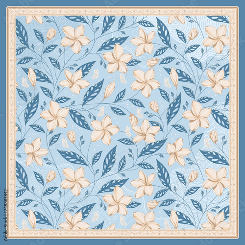 beautiful floral scarf design 10