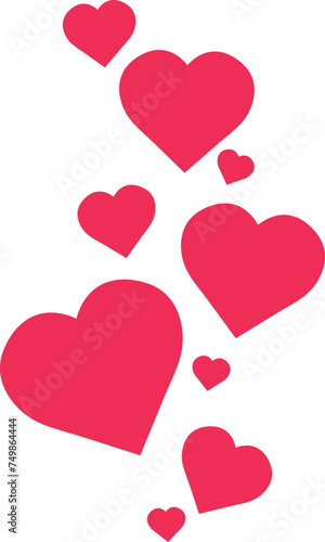 Love and Like Reaction on Social Media, vector Social media concept. Using network for posting and sharing content.